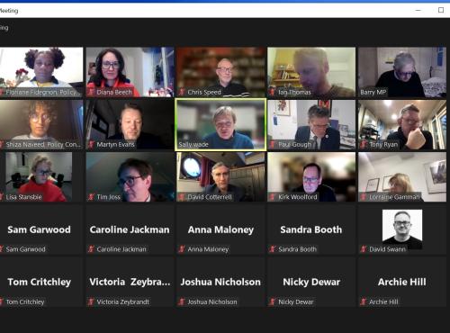 Screenshot of the online roundtable