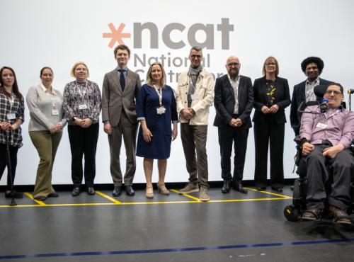 Clive and Robert lined up with consortium members at the NCAT launch
