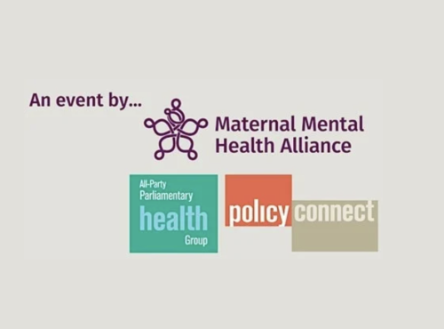 Image with logo of APPG for Health and Maternal mental health alliance