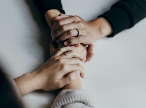 holding hands