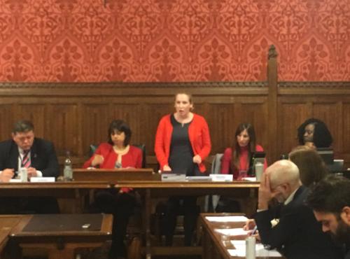 speakers at event: Rachel O'Brien, Emma Lewell-Buck MP, Lord Addington, Baroness Campbell, Marsha De Cordova MP