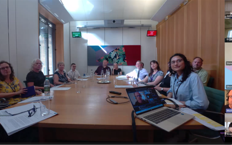 Participants at the APPG for Assistive Technology online and in-person meeting on technology use in Supported Employment